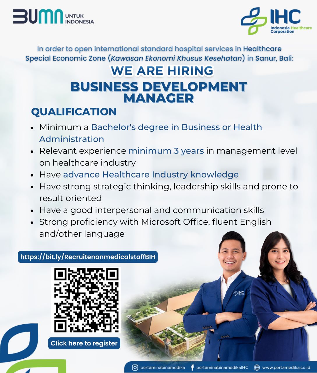 Business Development Manager Bali International Hospital