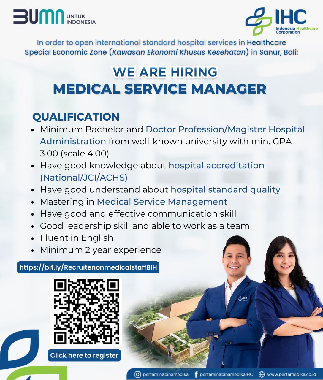 Medical Service Manager Bali International Hospital